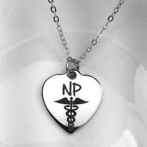 NP Symbol Nurse Practitioner Charm Necklace